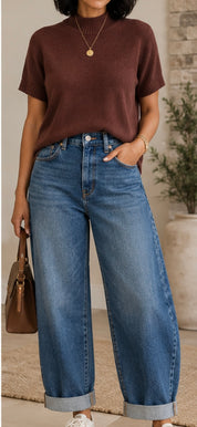 Italian Wide Leg Knit Pant Set