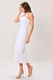 LUXE ESSENCE WOVEN MIDI DRESS
