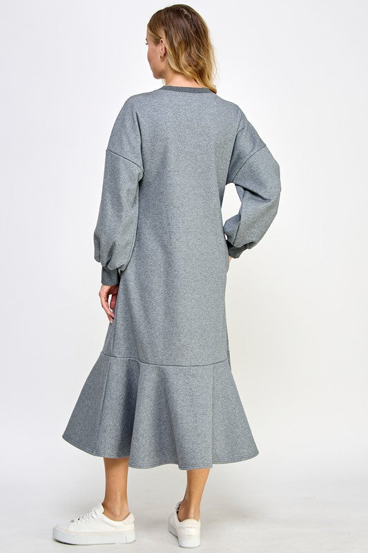 Heavy Sweatshirt Cozy Dress