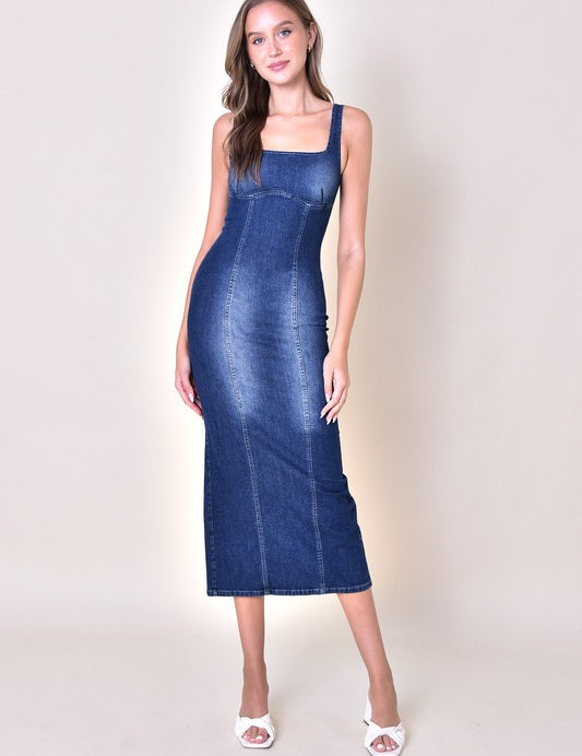 Denim Sleeveless Bodycon Dress My Sister's Stuff Boutique Denim Sleeveless Bodycon Dress My Sister's Stuff Boutique