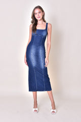 Denim Sleeveless Bodycon Dress