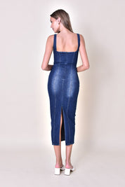 Denim Sleeveless Bodycon Dress