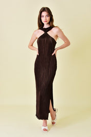 With A Twist Halter Neck Maxi Dress