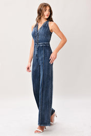 COOL STRUCTURE DENIM JUMPSUIT