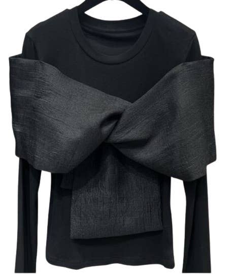 Chic Knit-Woven Tee
