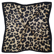 Framed Border Leopard Print Square Scarf