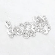 Rhinestone Pave BLESSED Pin Brooch