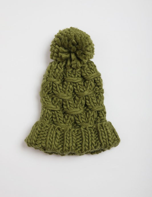 Oversized Chunky Knit Pom Beanie