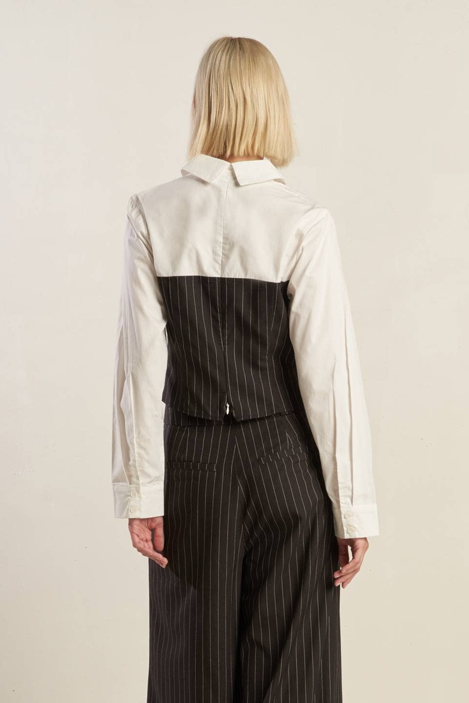 Pinstripe Top With Pants Set
