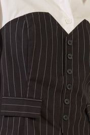 Pinstripe Top With Pants Set