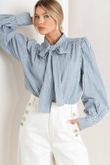 Bow Tie Button-Up Top