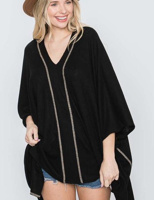 VNECK PONCHO TOP
