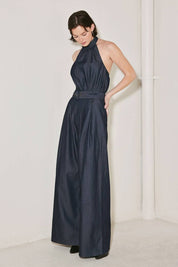 A solid woven jumpsuit - FP2105