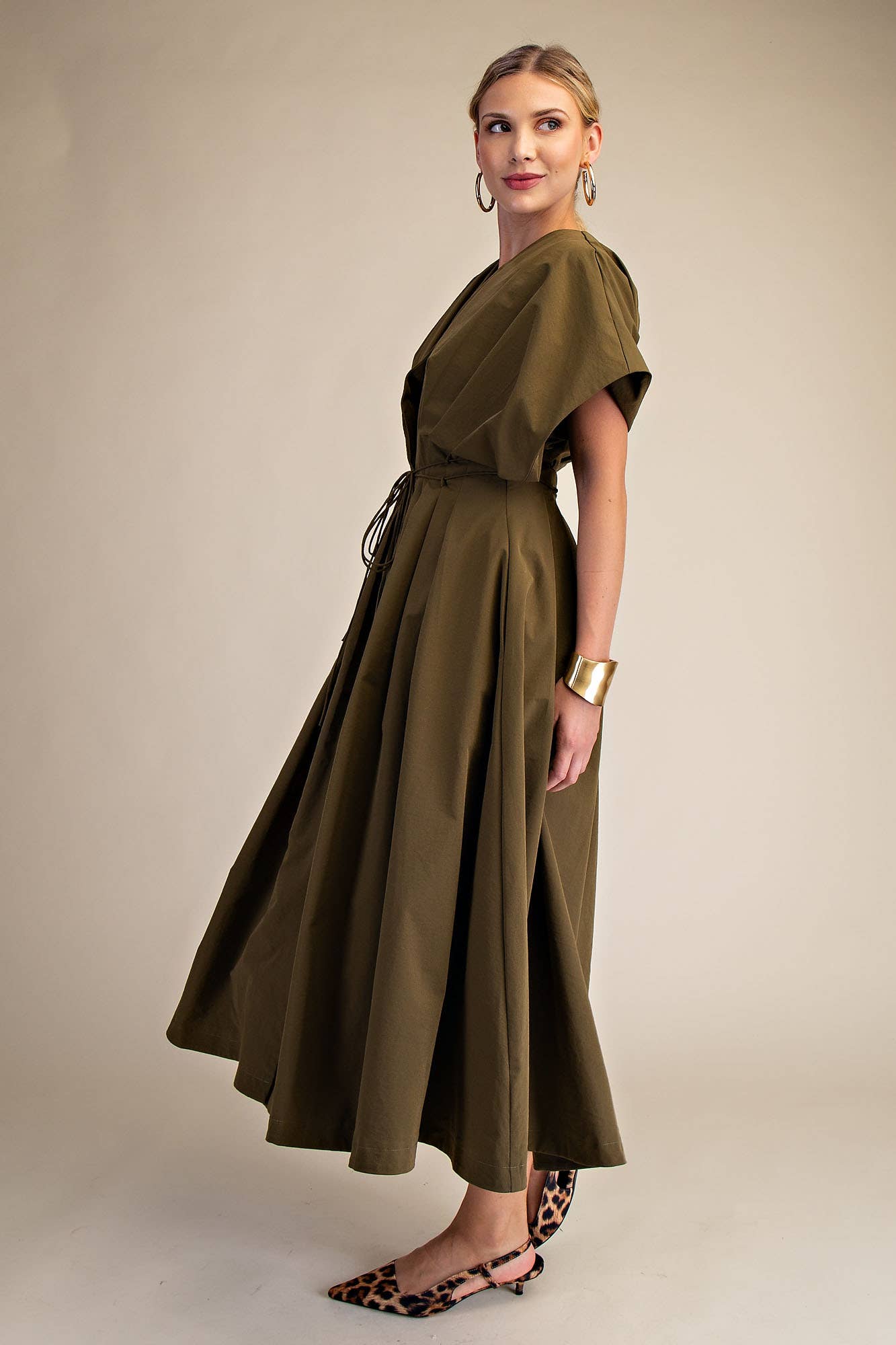 Wine Me Pleated Midi Dress