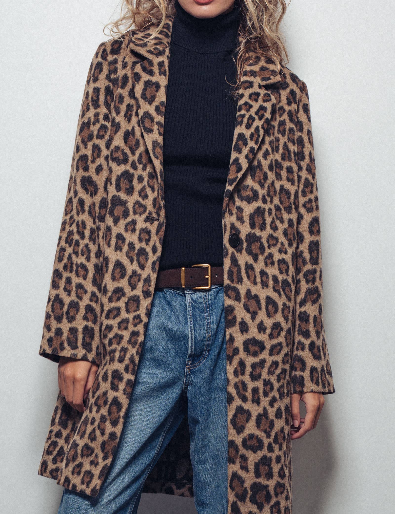 Leopard Print Oversized Statement Coat