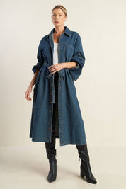 Denim Trench Coat Dress