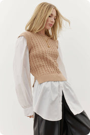 Cable Knit Shirt / Top