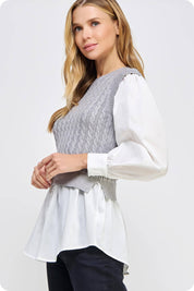 Cable Knit Shirt / Top