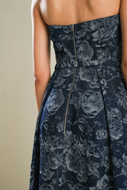 A Jacquard Denim Midi Dress