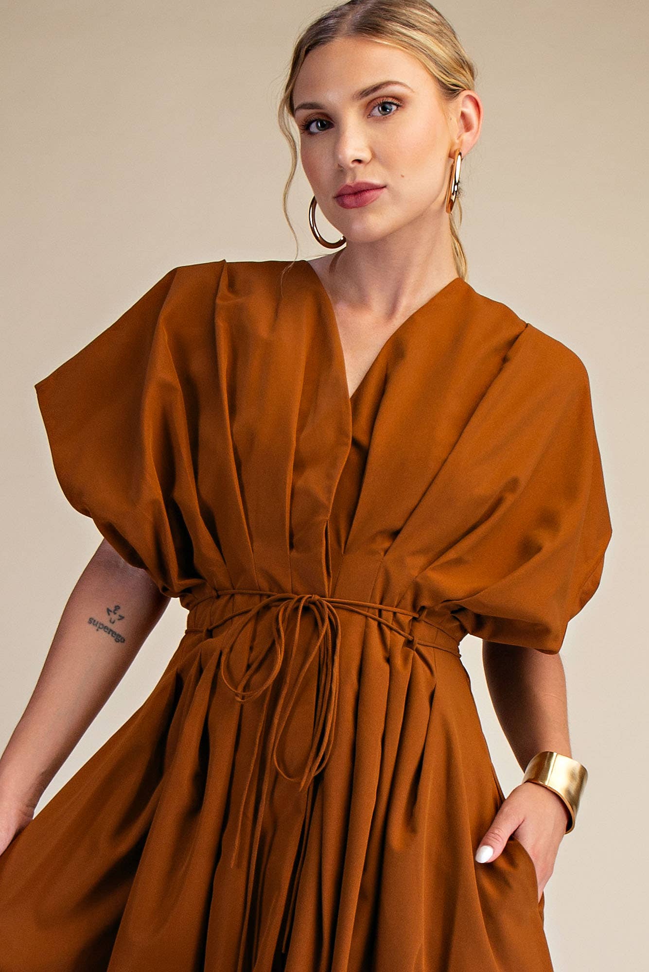 Wine Me Pleated Midi Dress