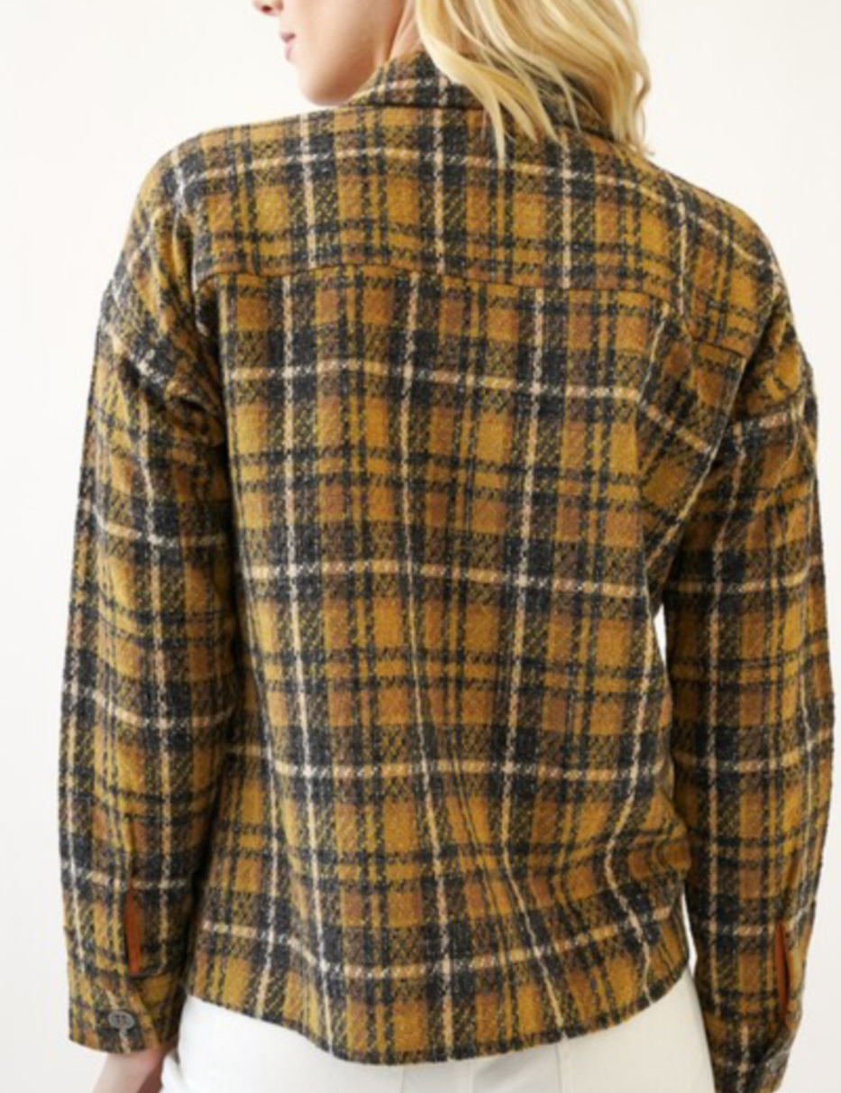 Gold and black, chic tweed jacket