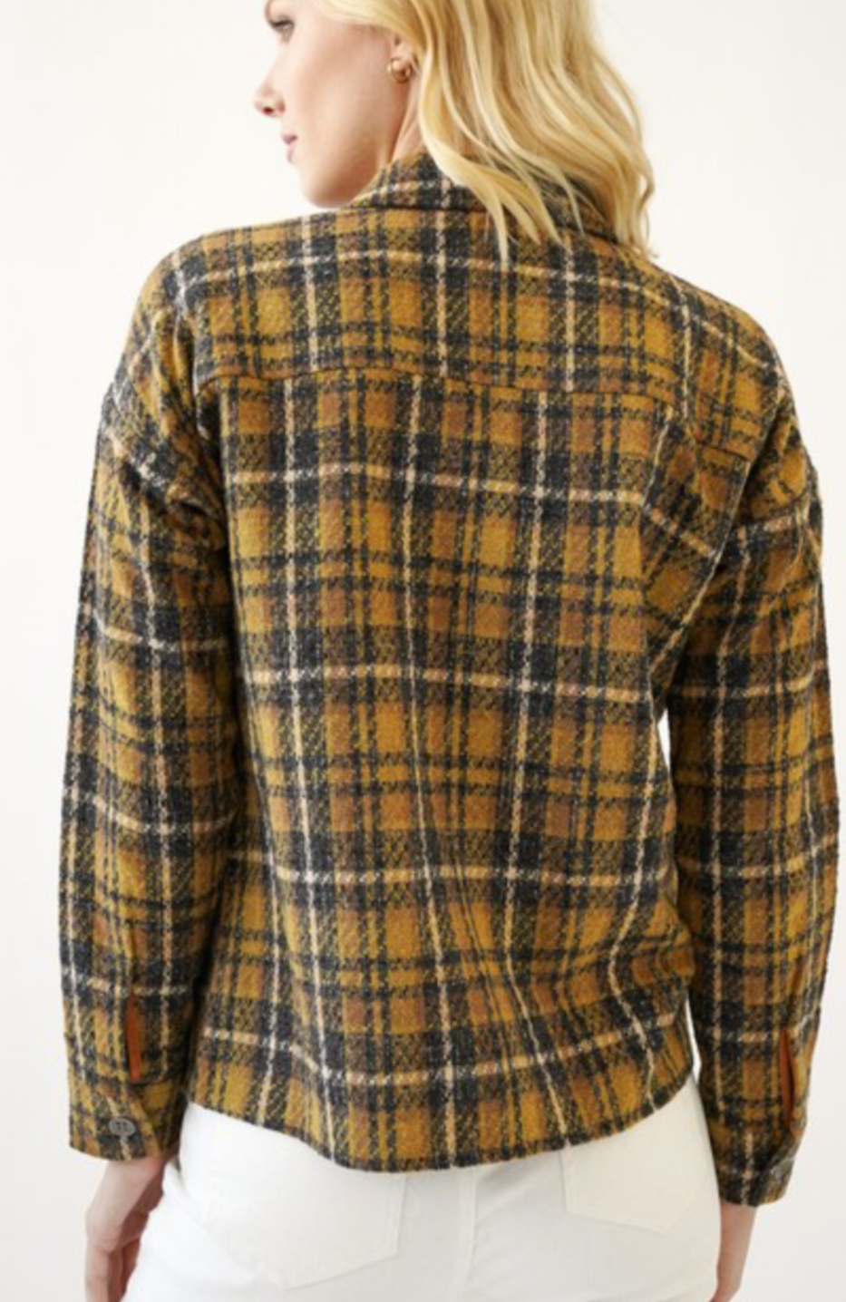 Gold and black, chic tweed jacket