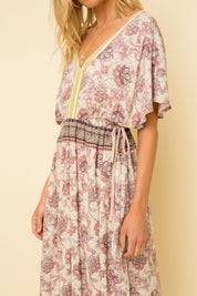 Leah Boho Print Dress