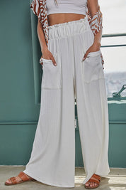 Her Wide Leg White Pants