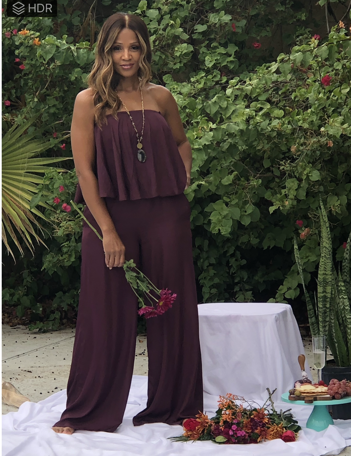 Merlot  Sleeveless Jumpsuit
