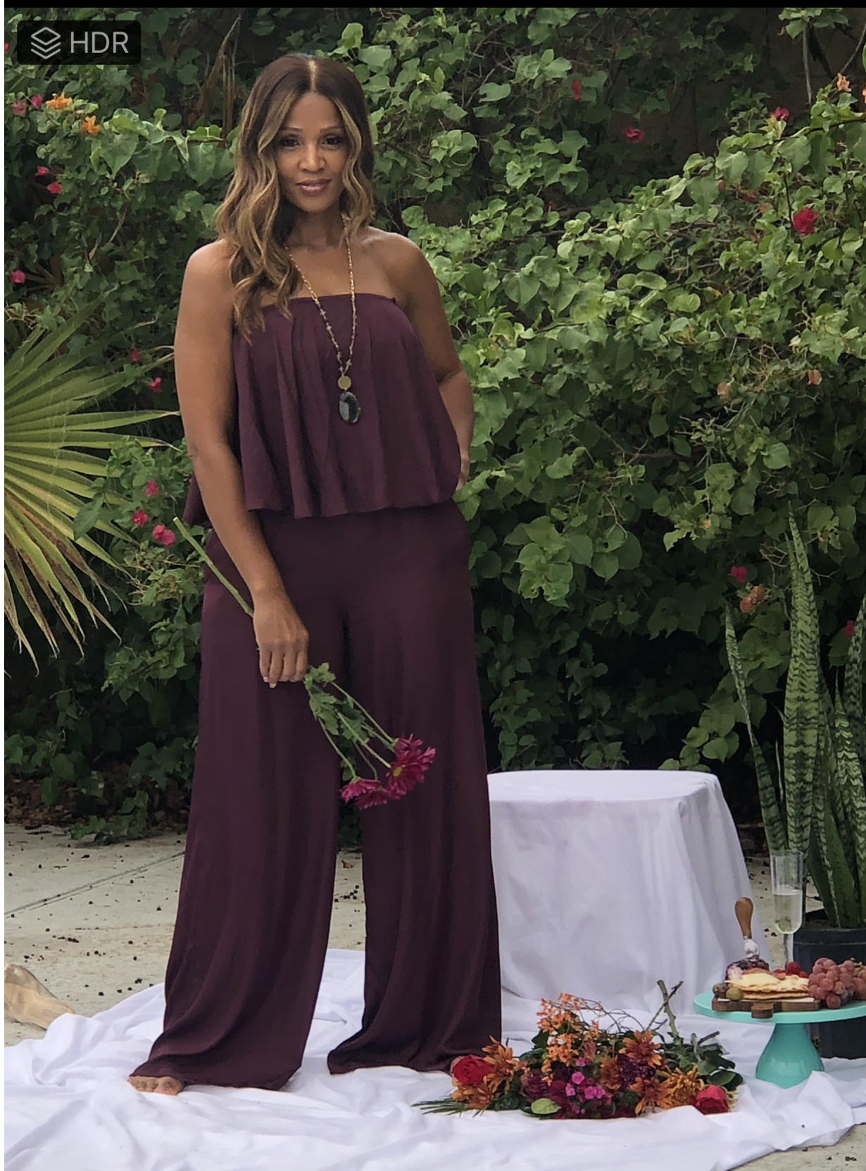 Merlot  Sleeveless Jumpsuit