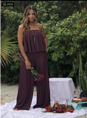 Merlot  Sleeveless Jumpsuit