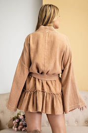Cinnamon Twist Self Tie Jacket
