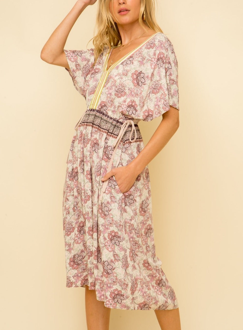 Leah Boho Print Dress
