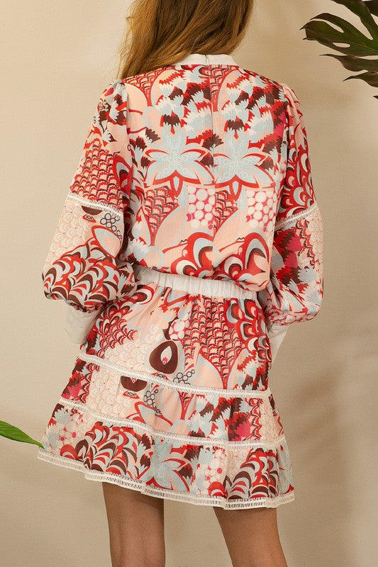 Posh Print Skirt Set
