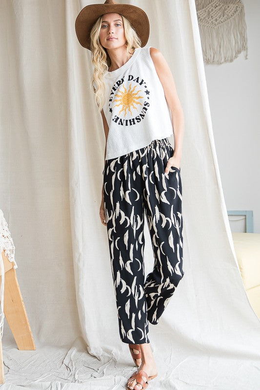 Smock waist pant