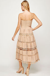 Eyelet Lace Tube Dress