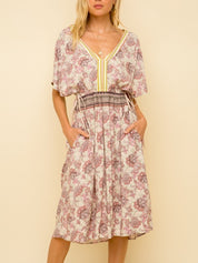 Leah Boho Print Dress