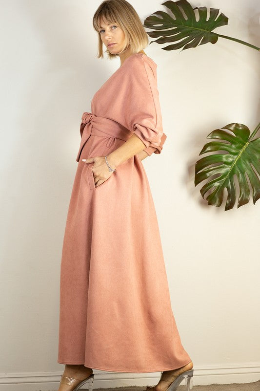 Monroe Suede Midi Dress