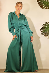 Lauren Satin Two Piece Pants Set