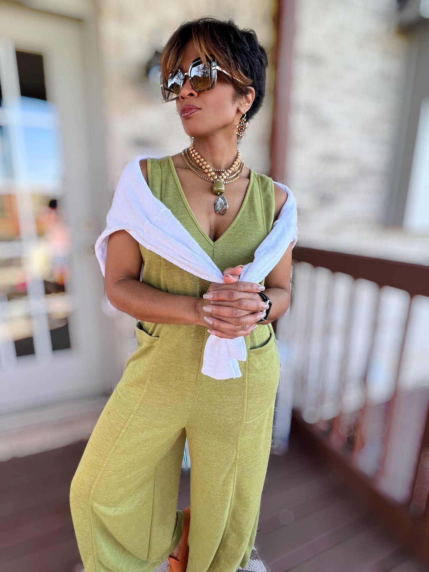Rare Feelings Kiwi Jumpsuit