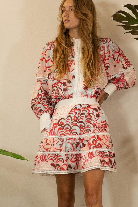Posh Print Skirt Set