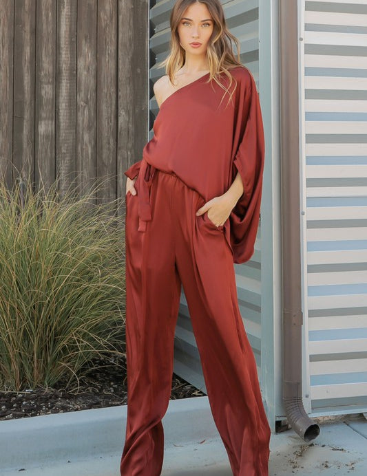 Amber Nights One ShoulderJumpsuit
