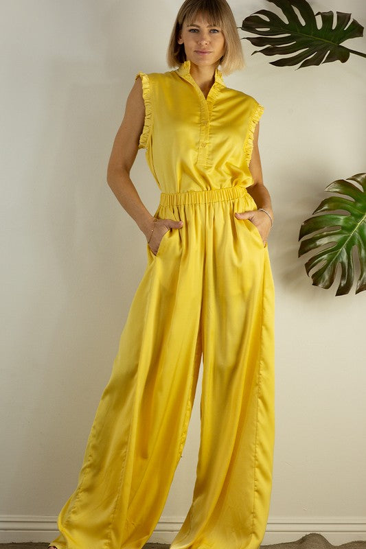 Honey Babe Satin Pants Set