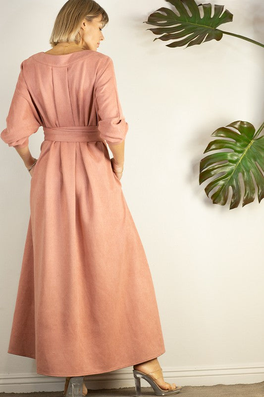 Monroe Suede Midi Dress