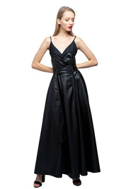 Lux Black Leather Skirt